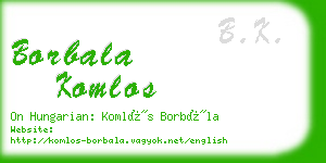 borbala komlos business card